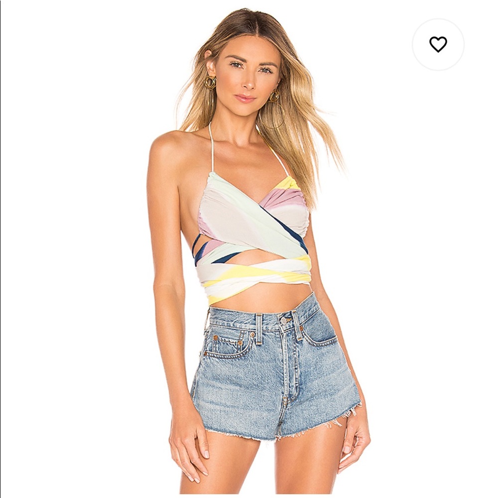 Indah Shipwreck Halter Top in Tropical Stripe